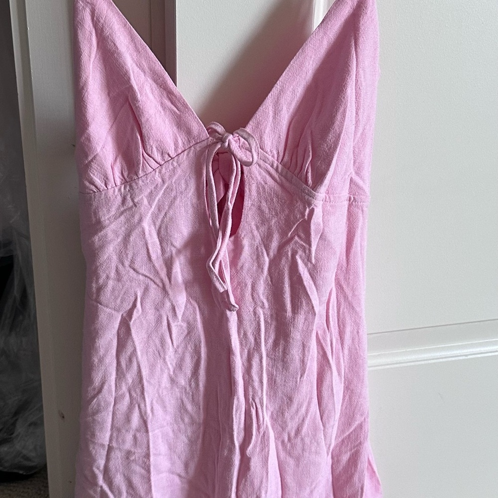 Pink Peppermayo Linen Mini Dress - never worn